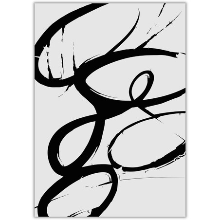 plakat brush abstract 1 30x40 cm