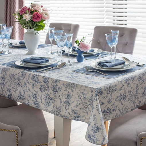 Obrus w stylu francuskim Toile de Jouy Blue
