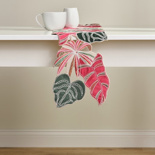 Bieżnik Haftowany Leafa 18x158 cm