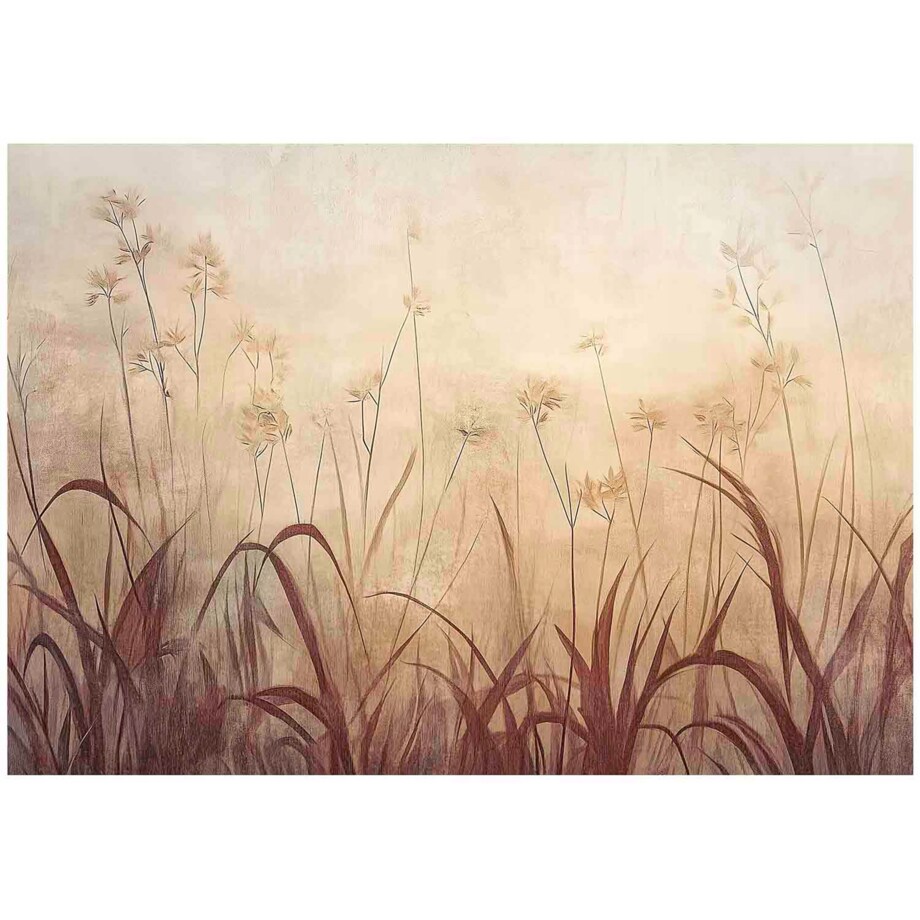 Fototapeta Do Sypialni Salonu Na Flizelinie Trawa Natura Beżowy 300x210