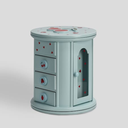 Dziecięca szkatułka na biżuterię z motywem wisienek