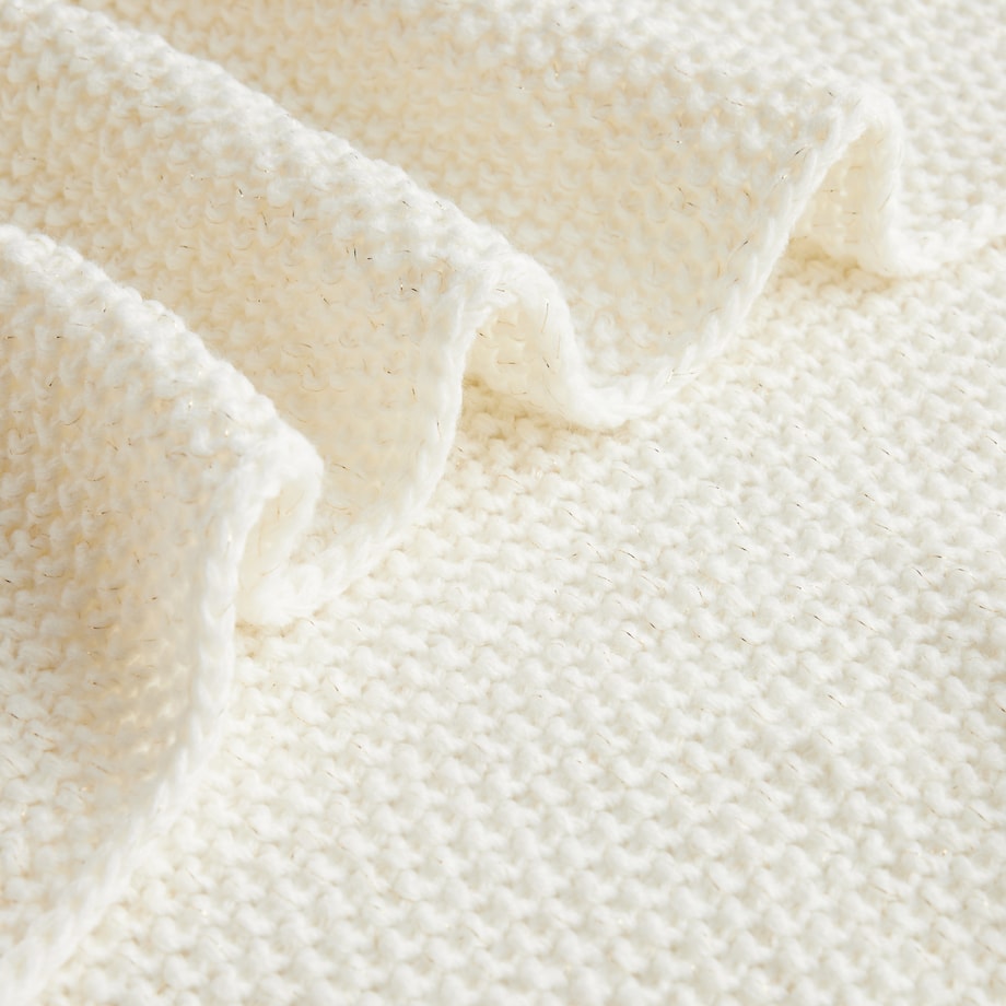 Jednokolorowy koc dzianinowy Zaldaris 130x170 cm