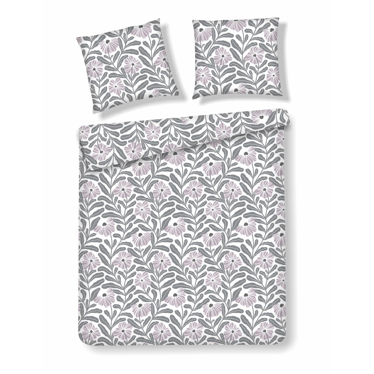 Pościel Bawełniana Leyra 160x200 cm z motywem roślinnym