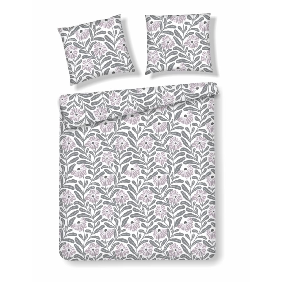 Pościel Bawełniana Leyra 160x200 cm z motywem roślinnym