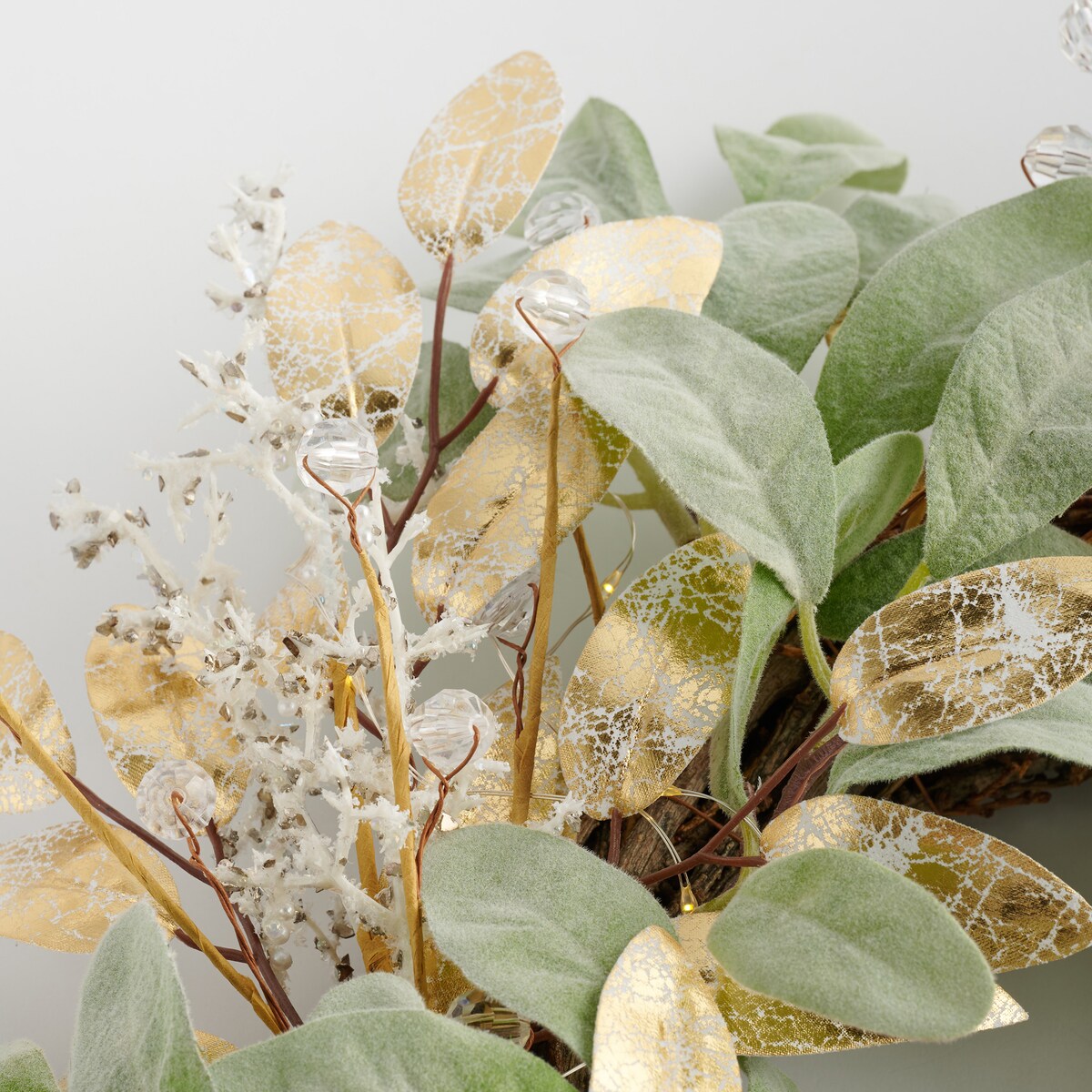 Wianek Led Sagiane z motywem roślinnym