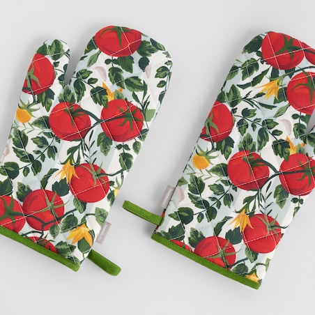 Komplet Rękawic Kuchennych Tobasi 18x30 cm z motywem warzyw