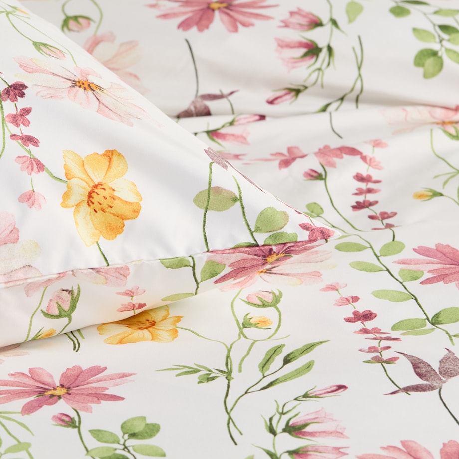 Pościel Z Mikrofibry Carrbra 160x200 cm z motywem kwiatowym