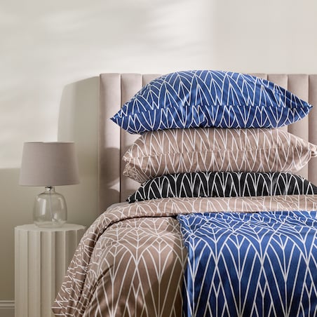 Pościel z bawełny satynowej Zinella 200x220 cm z motywem geometrycznym