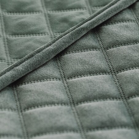 Narzuta Welwetowa w Wytłaczany Geometryczny Wzór Mismi 200x220 cm