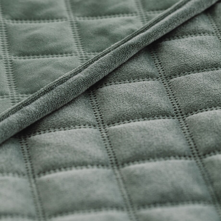 Narzuta Welwetowa w Wytłaczany Geometryczny Wzór Mismi 200x220 cm