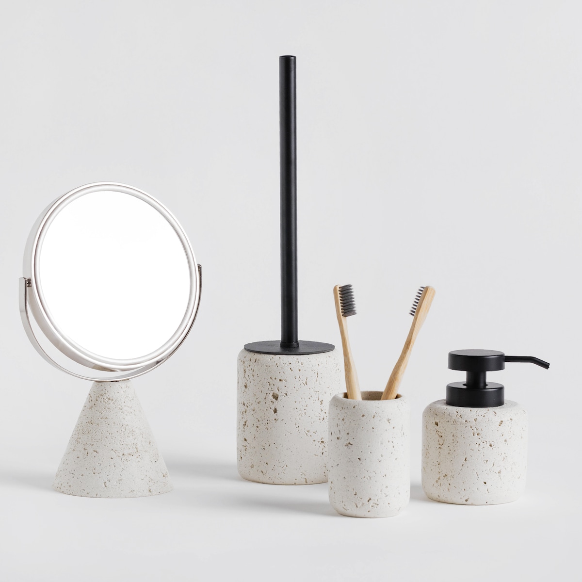 Kubek łazienkowy z masy żywicznej kamienny efekt alis