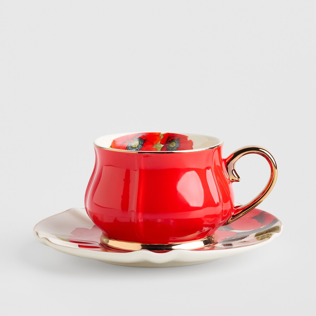 Filiżanka w opakowaniu prezentowym Lascivia z motywem kwiatowym