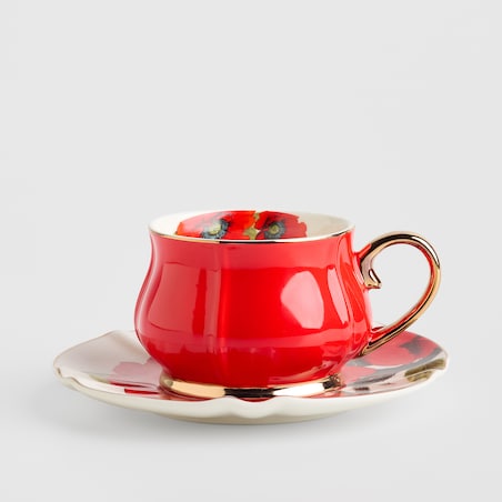 Filiżanka w opakowaniu prezentowym Lascivia z motywem kwiatowym