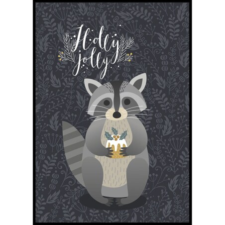 plakat świąteczny szop pracz 30x40 cm