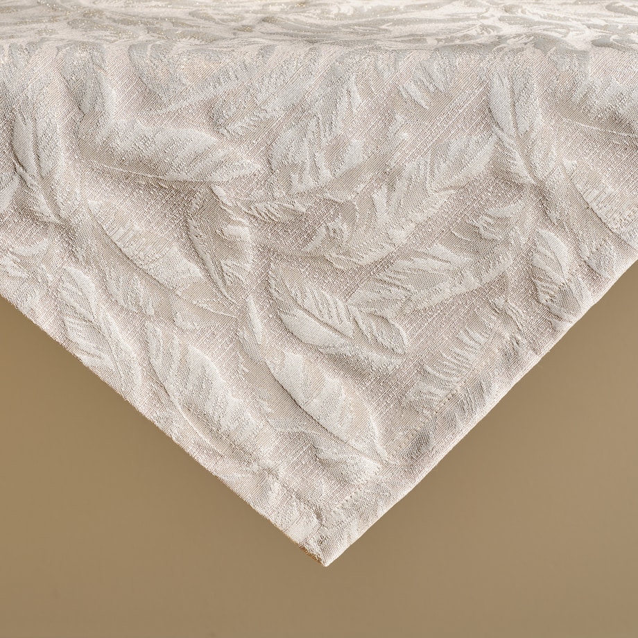 Serweta Żakardowa Sparkleaf 80x80 cm z motywem liściastym