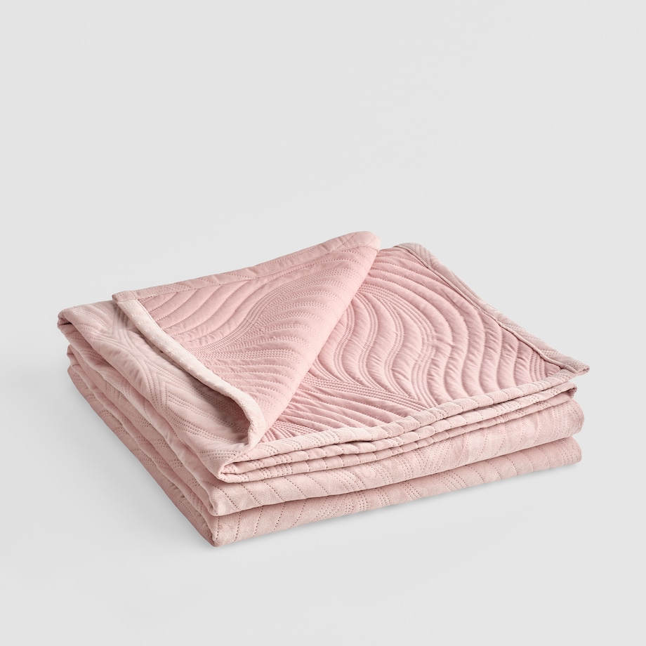 Jednokolorowa narzuta na łóżko z wytłoczonym wzorem Kaylin 200x220 cm