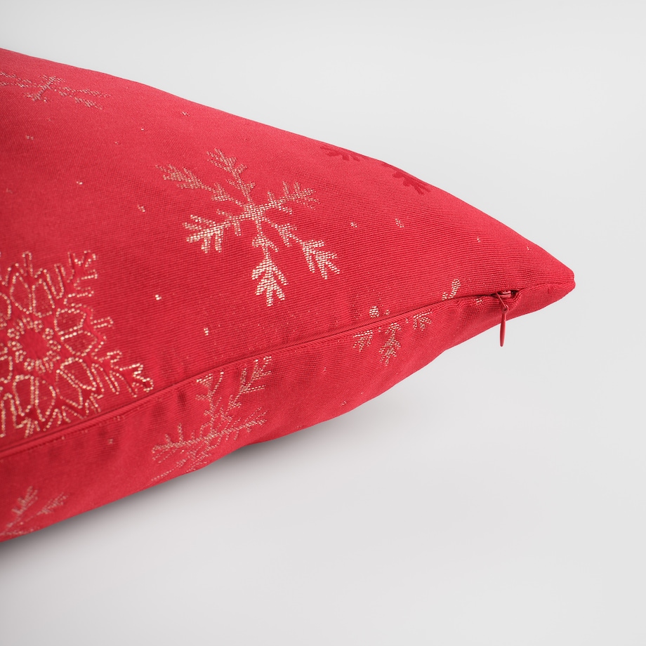 Poszewka Żakardowa Preciosita 45x45 cm z motywem śnieżynki