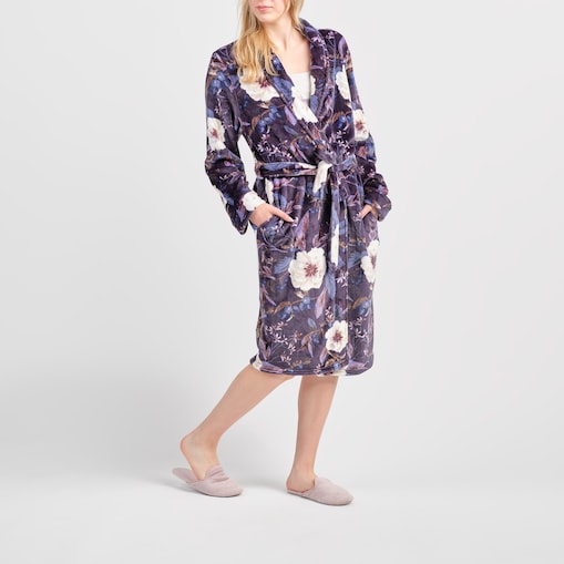 Szlafrok Verise z motywem kwiatowym