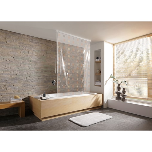 Kleine Wolke Zwijana roleta łazienkowa Kwadraty Brąz 128x240 cm element B