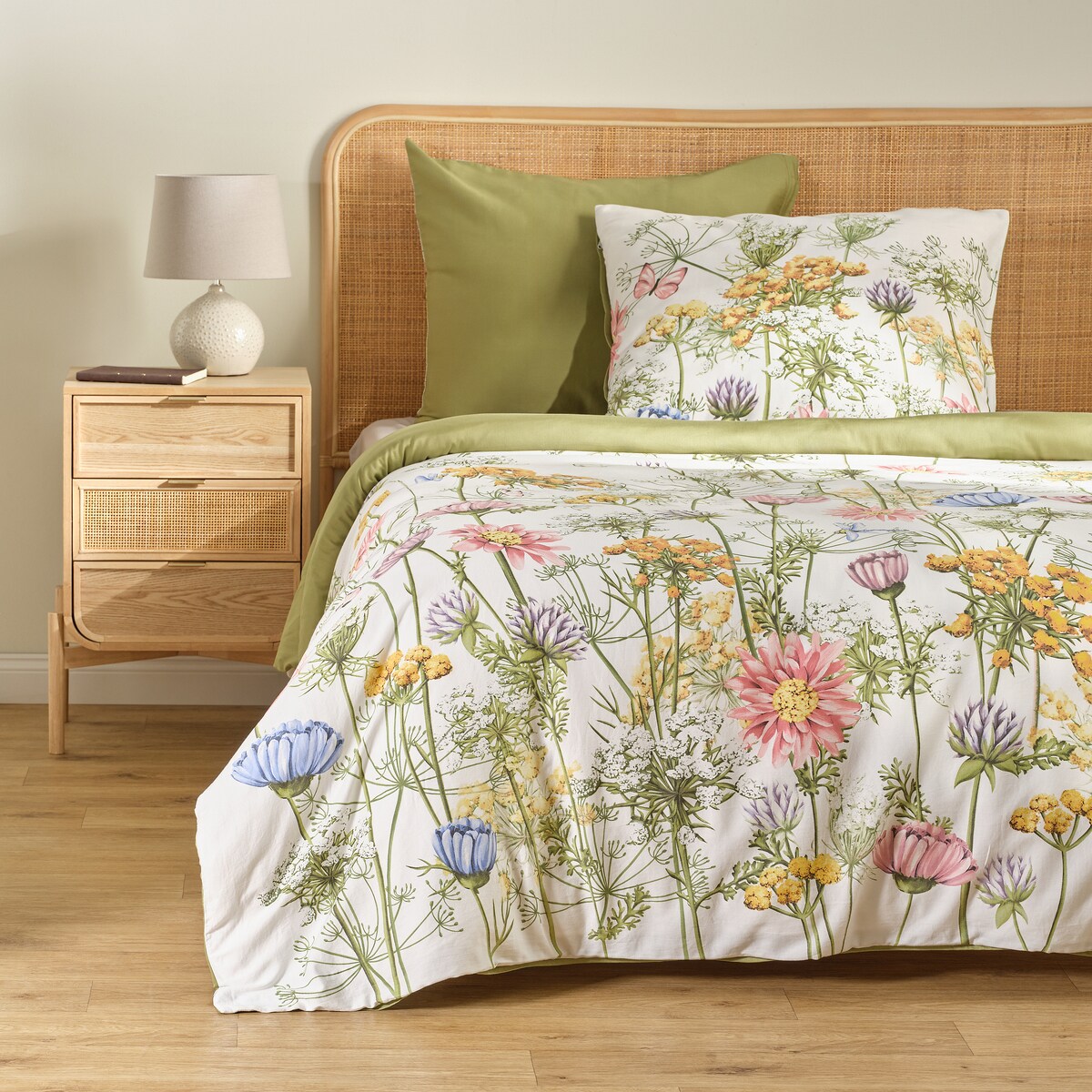 Pościel z bawełny satynowej Koperino 200x220 cm z motywem kwiatowym