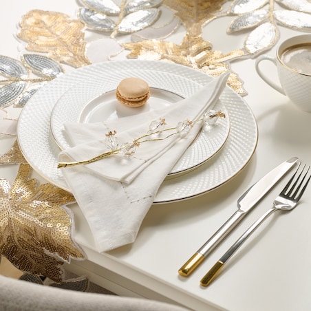 Elegancka Filiżanka z Porcelany Kostnej Eleni z motywem geometrycznym