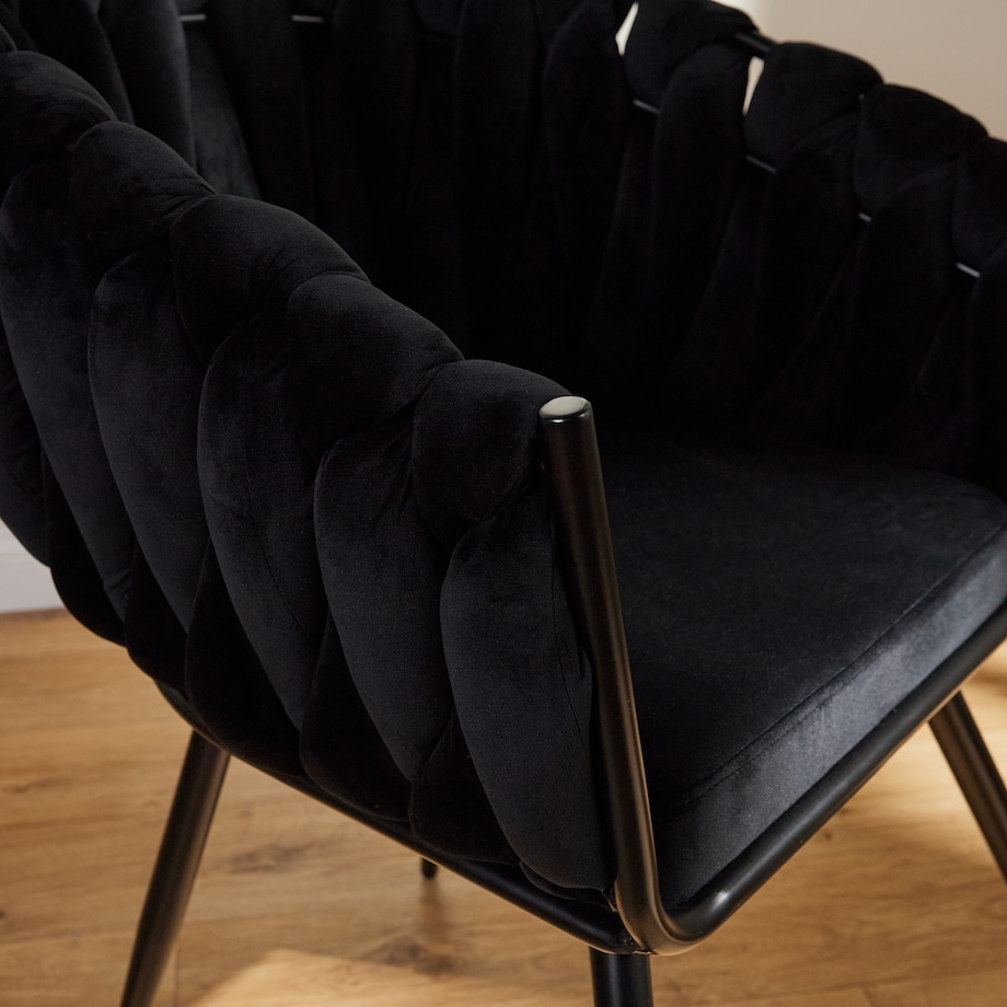 Eleganckie krzesło z weluru fannie