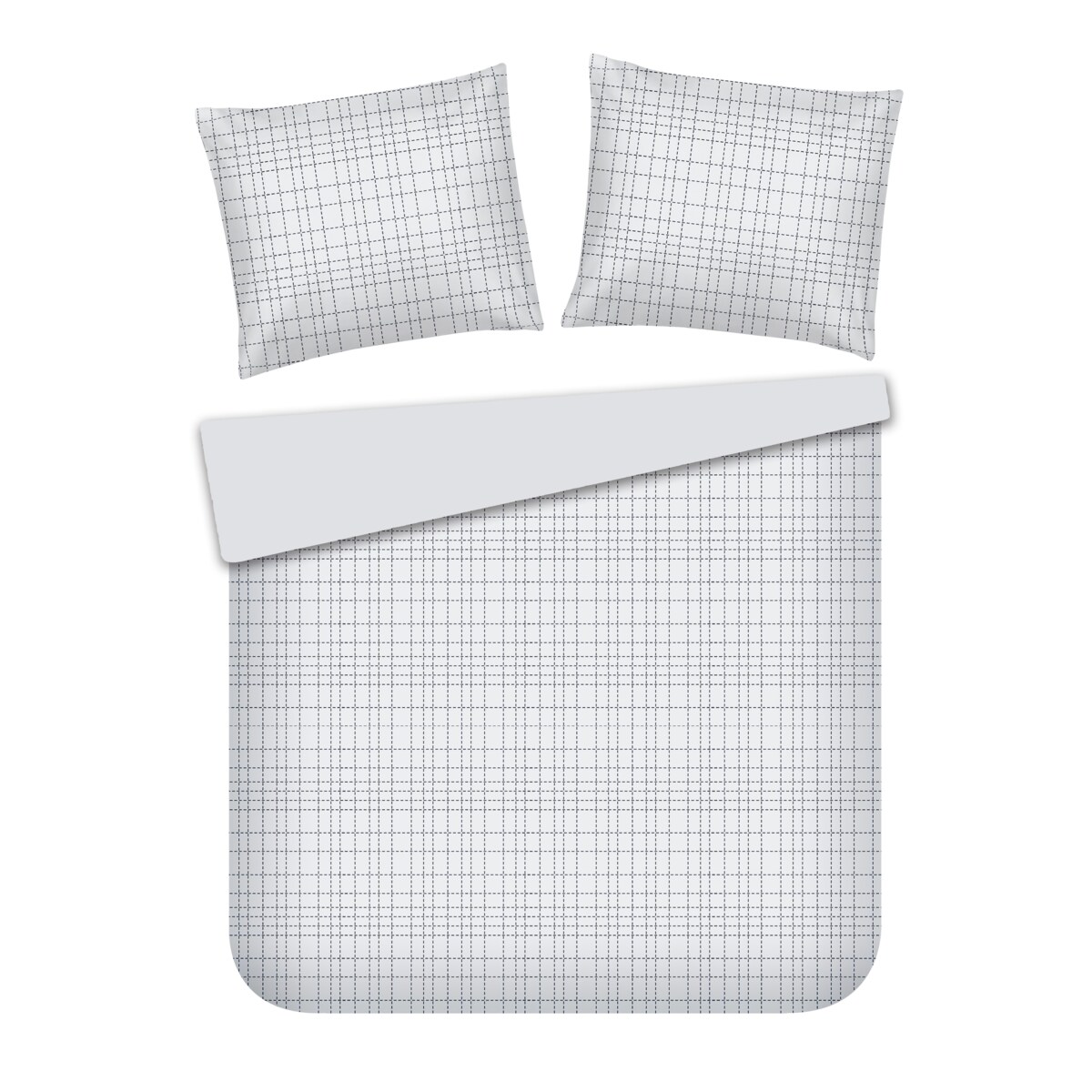 Pościel Żakardowa Sirana 200x220 cm w kratę