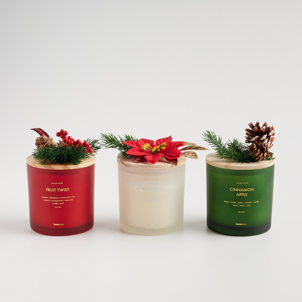 Świeca Zapachowa Berries z motywem roślinnym