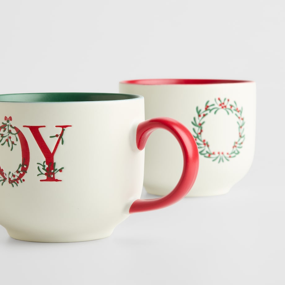 Komplet Kubków Joylo z motywem choinki