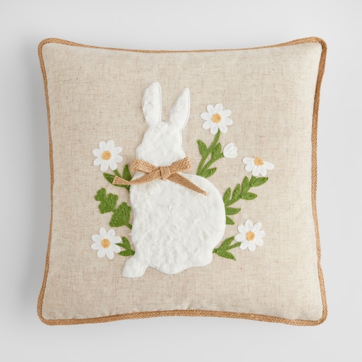 Poszewka Haftowana Olmo 45x45 cm z motywem królika