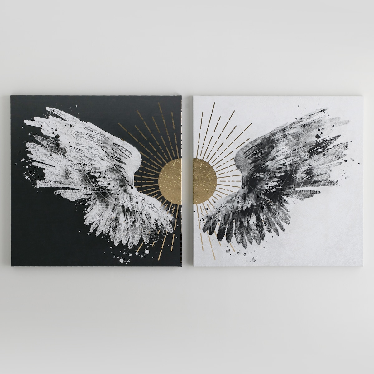 Komplet Obrazów Wingseto z motywem abstrakcyjnym