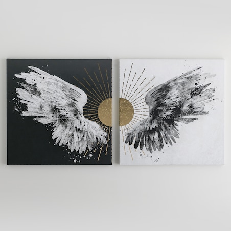 Komplet Obrazów Wingseto z motywem abstrakcyjnym