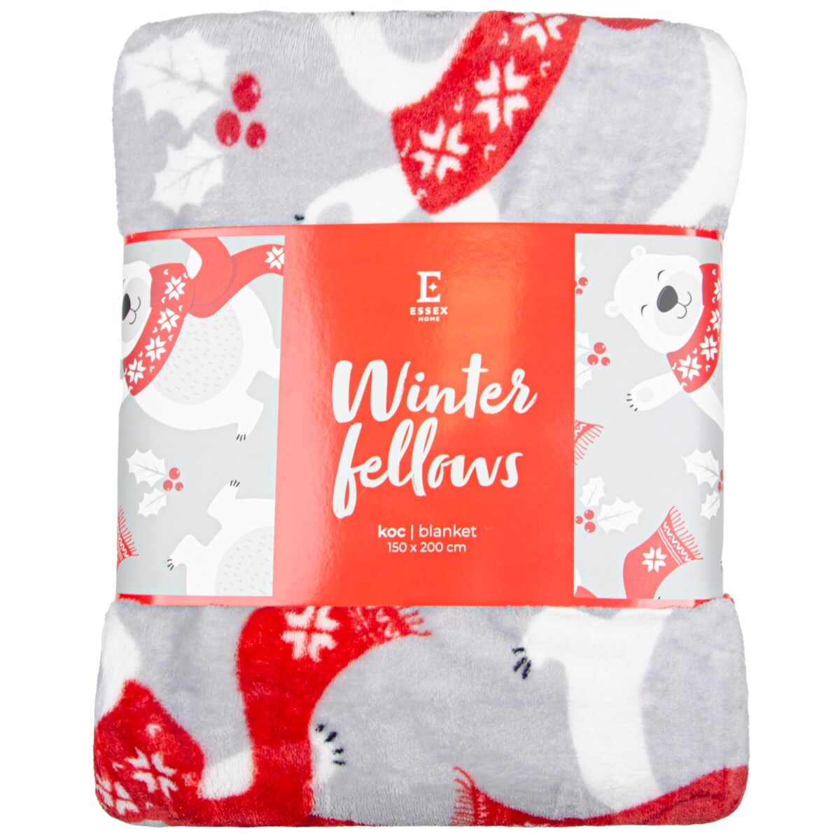 Drukowany koc Winter Fellows 150x200 cm