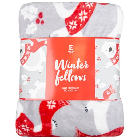 Drukowany koc Winter Fellows 150x200 cm