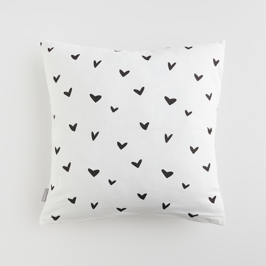 Poszewka Drukowana Mallory 45x45 cm z motywem serc