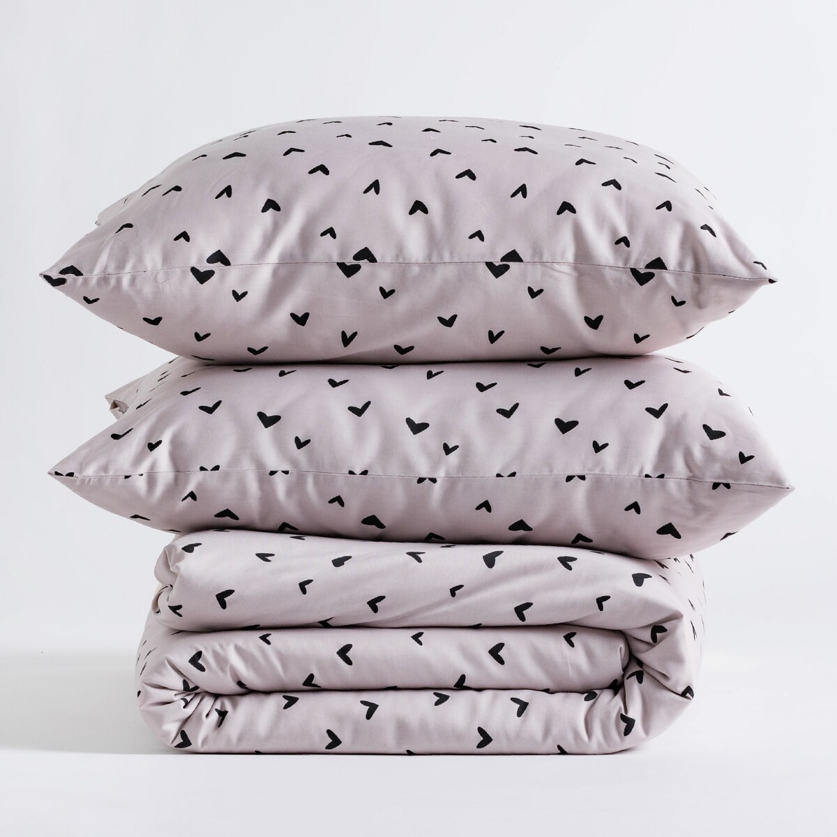 Pościel z Bawełny Satynowej Mallory 200x220 cm z motywem serca
