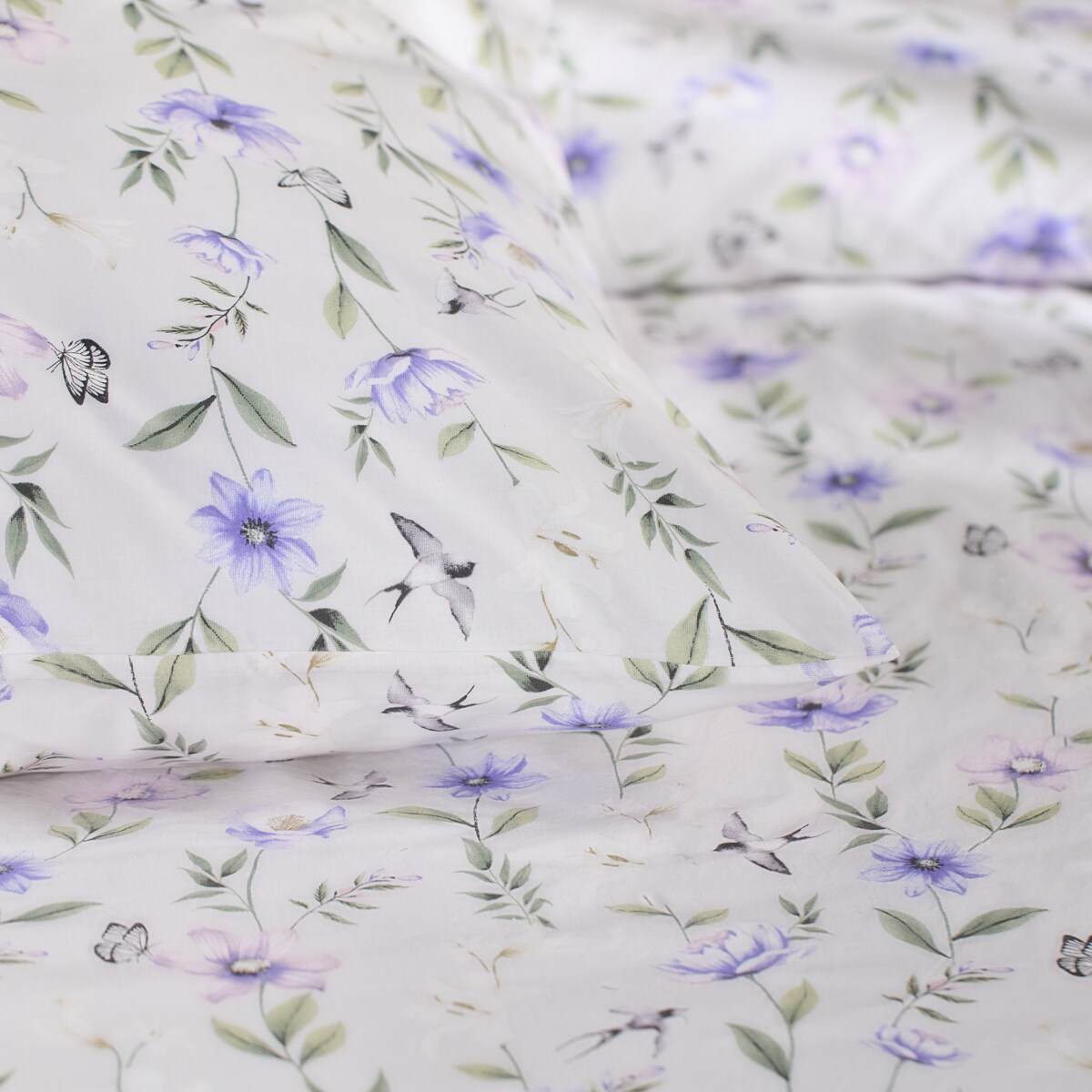 Pościel Bawełniana Serafino 160x200 cm z wzorem kwiatowym