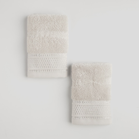 Komplet 2 szt. ręczników z bawełny egipskiej do twarzy lub do rąk Destellito 30x30 cm