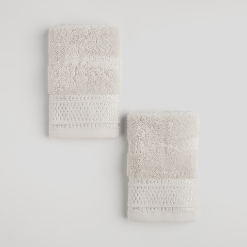 Komplet 2 szt. ręczników z bawełny egipskiej do twarzy lub do rąk Destellito 30x30 cm