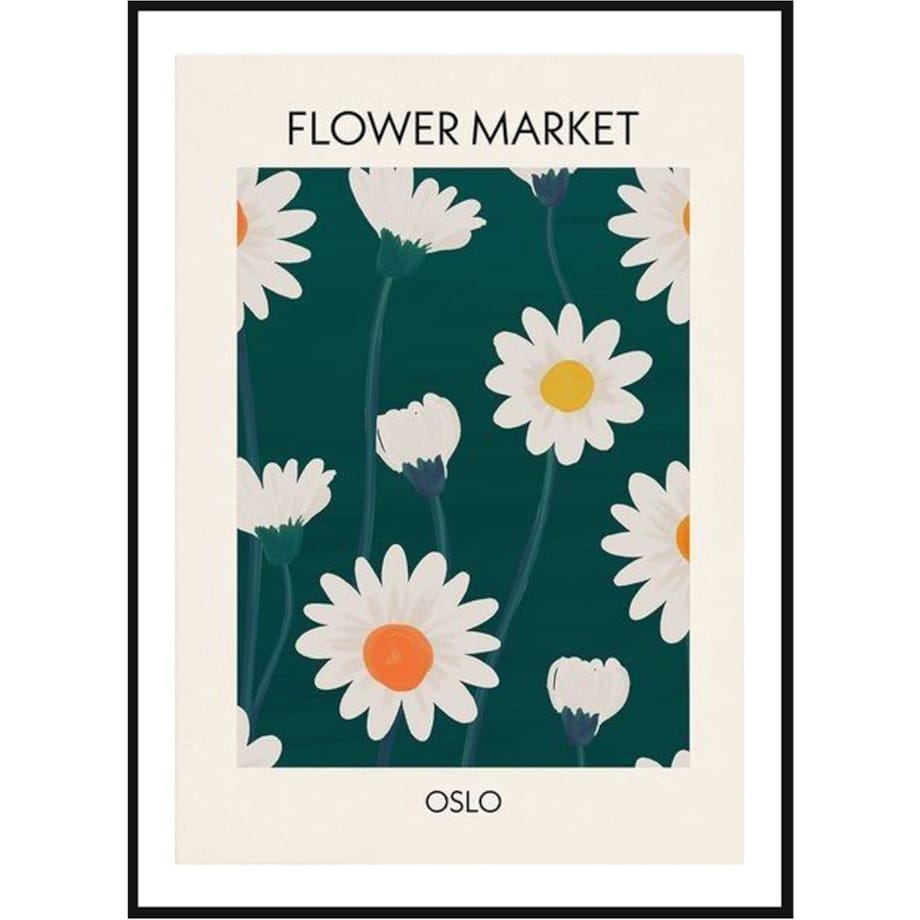 Poster Story, Plakat, Obraz - Flower Market Oslo