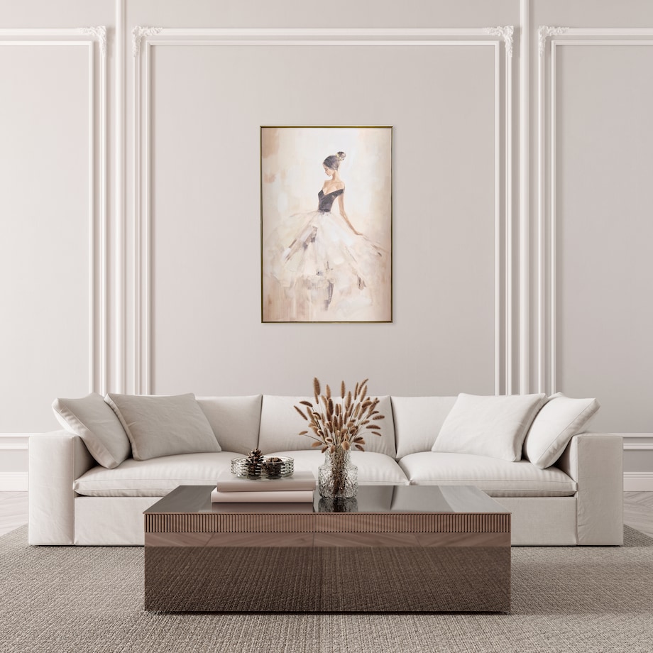 Ręcznie zdobiony obraz kobiety w ramie adorne 60x90