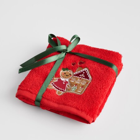 Komplet ręczników dekoracyjnych do twarzy lub rąk 2szt Ginno 30x50 cm z motywem piernika