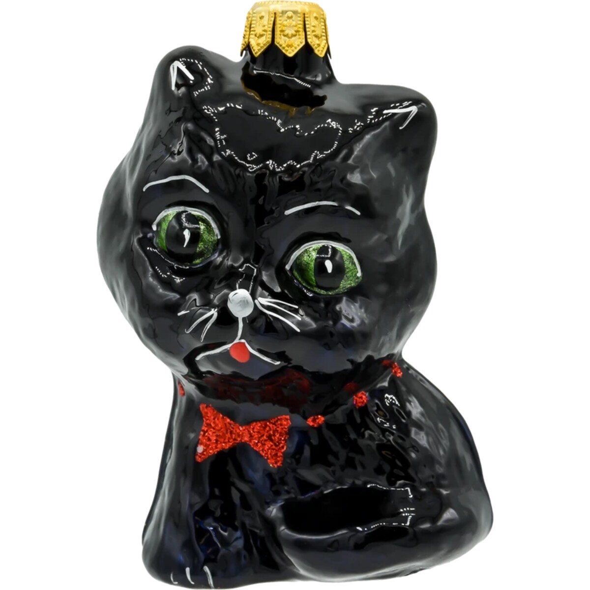 Bombka choinkowa: Uroczy kot z muchą