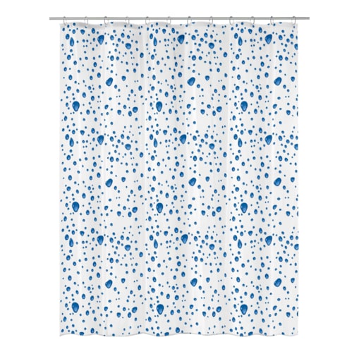 Kleine Wolke Bubble Zasłona prysznicowa Navy blue 180x200 cm Ecoplast PEVA niebieska