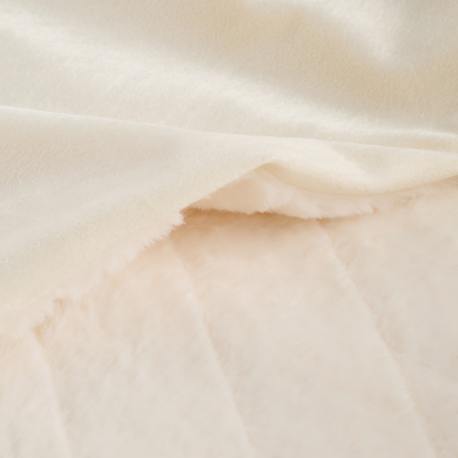 Jednokolorowa futrzana narzuta na łóżko Classolo 180x200 cm