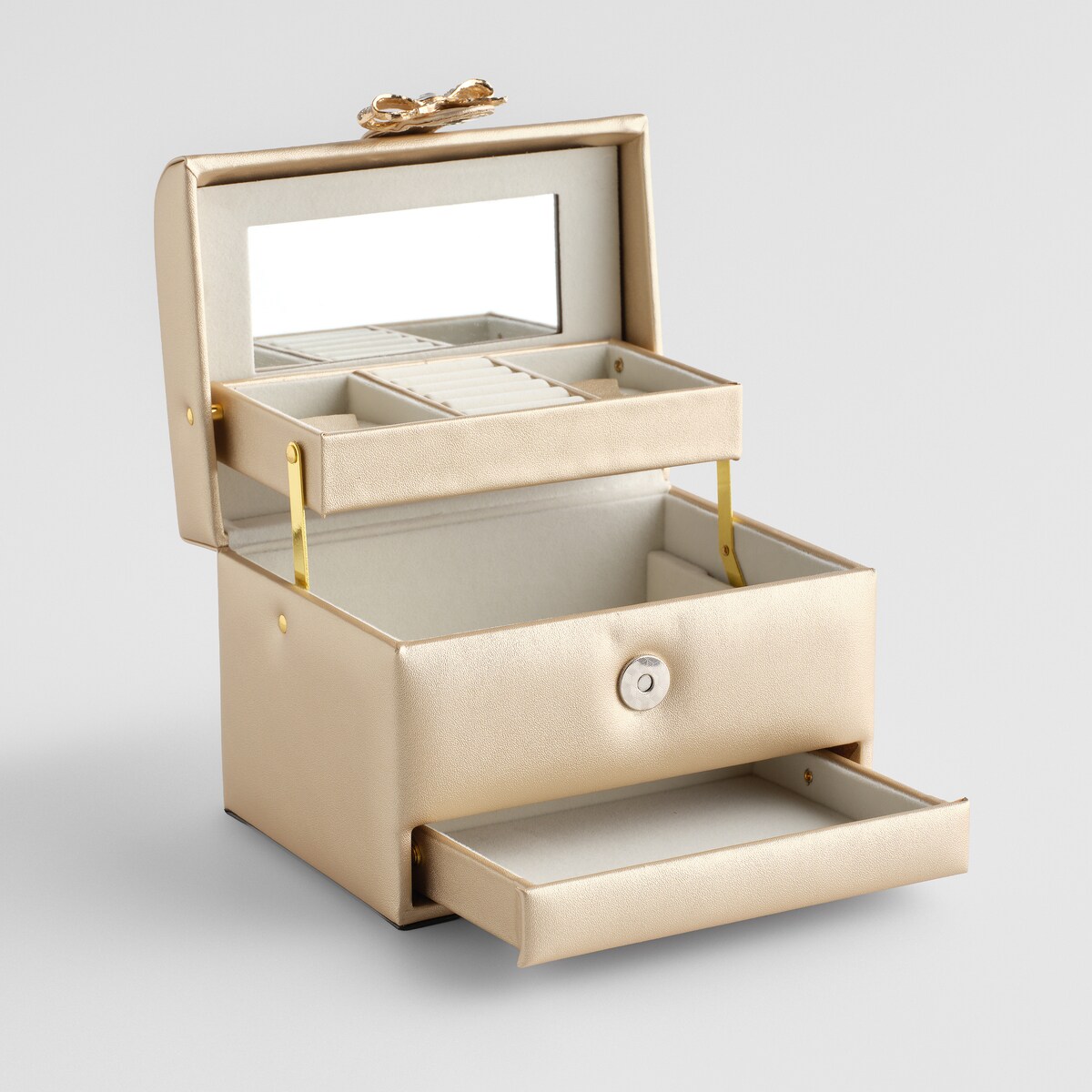 Szkatułka z lustrem i szufladkami Patricia 18x14 cm