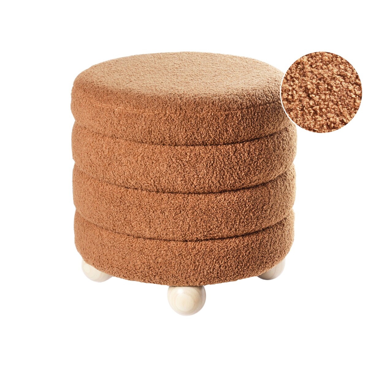 Puf CHILLY Sztuczne futro 42 cm 42 cm