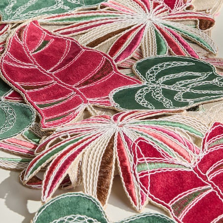 Bieżnik Haftowany Leafa 18x158 cm