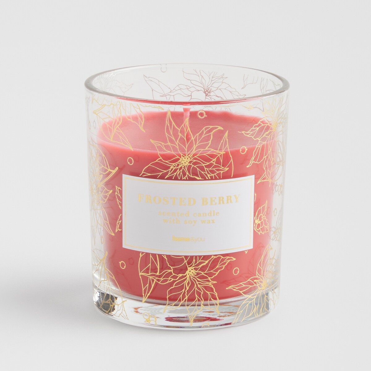 Świeca Zapachowa Poinsetta box z motywem gwiazdy betlejemskiej