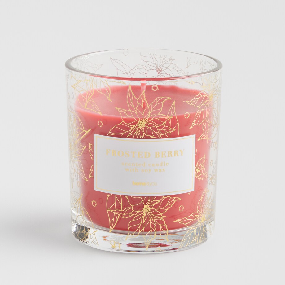 Świeca Zapachowa Poinsetta box z motywem gwiazdy betlejemskiej